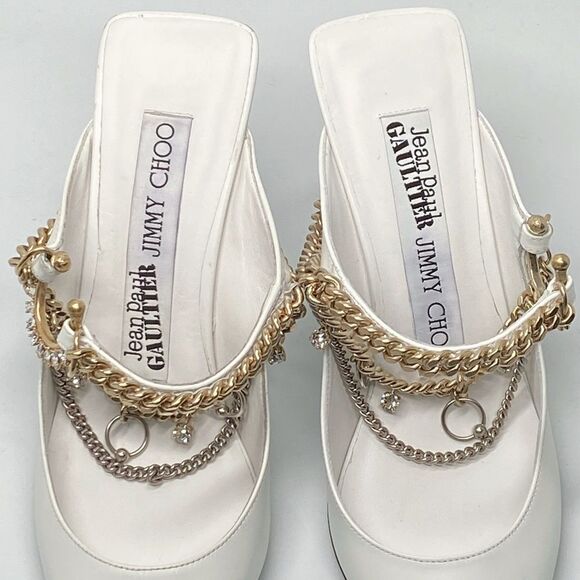 Jimmy Choo JEAN PAUL GAULTIER Bing 90MM Mules size 37.5 - Picture 9 of 15